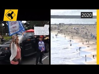 Mbyllen plazhet ne Kaliforni, njerezit dalin ne protesta