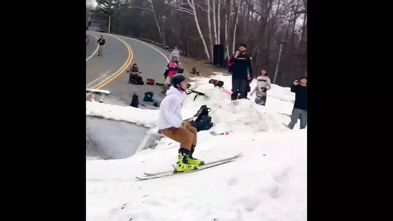 Skier Full Sends Double Backflip off Ramp