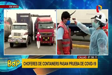 Callao: realizan control sanitario a conductores de buses de carga pesada