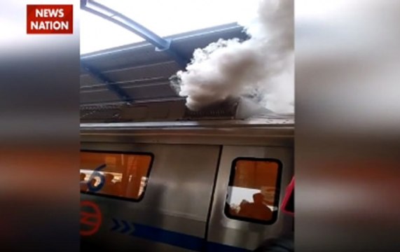 Delhi Metro train’s AC panel catches fire at Patel Chowk station