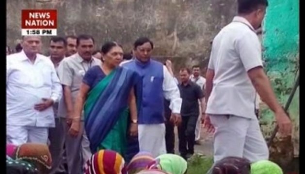 Anandiben Patel meets Dalit families of victims of Una incident