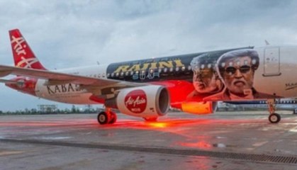 AirAsia India jet dons Rajinikanth's Kabali movie colours