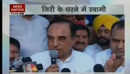Subramanian Swamy joins Maheish Girri in hunger strike outside Kejriwal’s residence