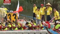 Dragon boats race across Taiwan