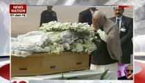 PM Modi pays tribute to Mufti Mohammad Sayeed at Palam Airport