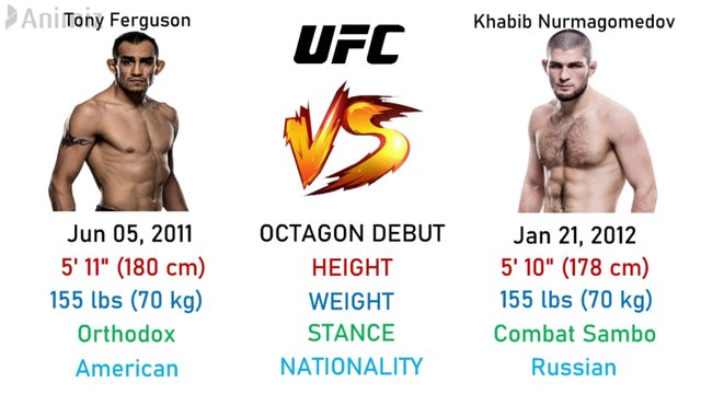 Tony Ferguson Vs Khabib Nurmagomedov Comparison (MMA RECORDS, Knockouts, Net Worth, Matches)