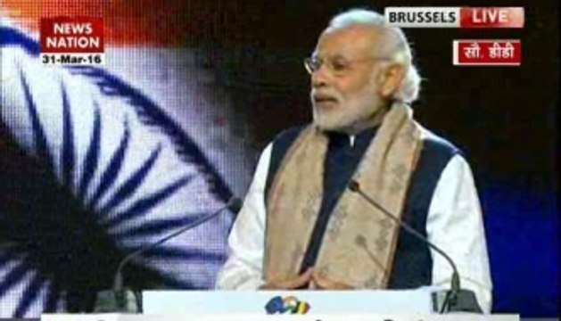 PM Narendra Modi attacks terrorism in Brussels