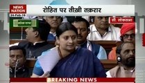 Smriti Irani counters Opposition in Parliament over Rohith Vemula suicide