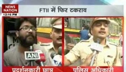 Download Video: Over 20 FTII students detained for protesting against Chauhan