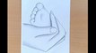 How to draw a baby leg in her mother hands | Mother's day drawing |  Comment dessiner une jambe de bébé dans les mains de sa mère |  Dessin de la fête des mères  | Cómo dibujar una pierna de bebé en las manos de su madre |  Dibujo del día de la madre