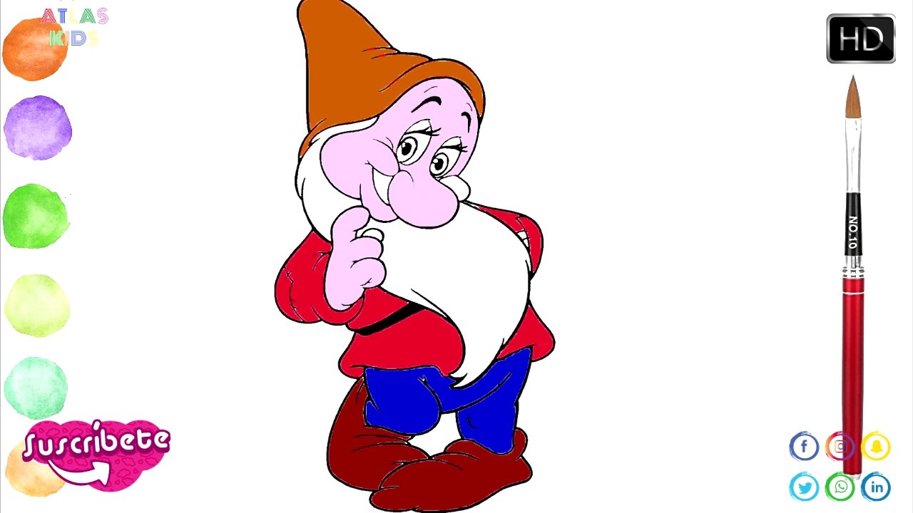 Como dibujar a Enanito feliz paso a paso How to draw a ..., image size:1280x720