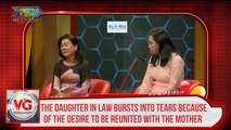 THE DAUGHTER IN LAW BURSTS INTO TEARS BECAUSE OF THE DESIRE TO BE REUNITED WITH THE MOTHER