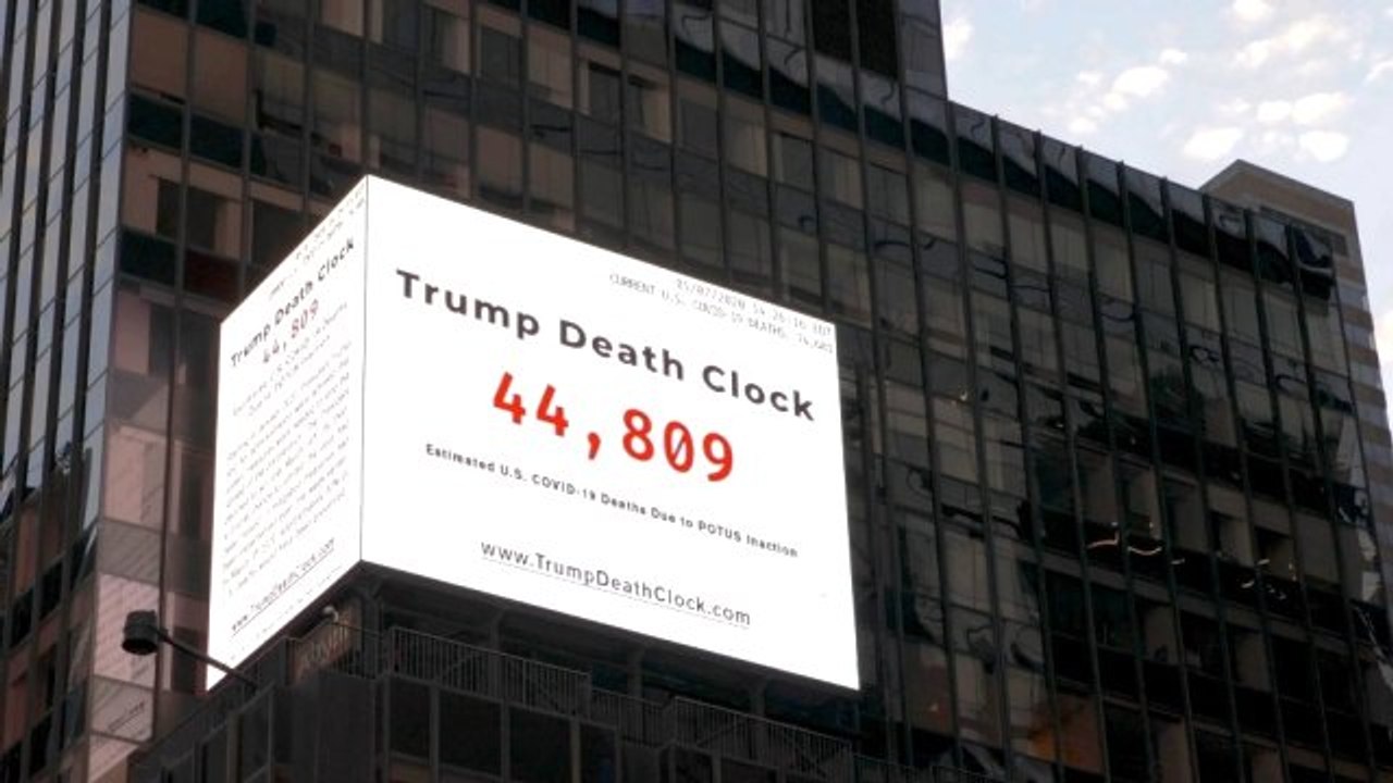 ABD'de Times Meydanı'na 'Trump'ın ölüm saati' a...