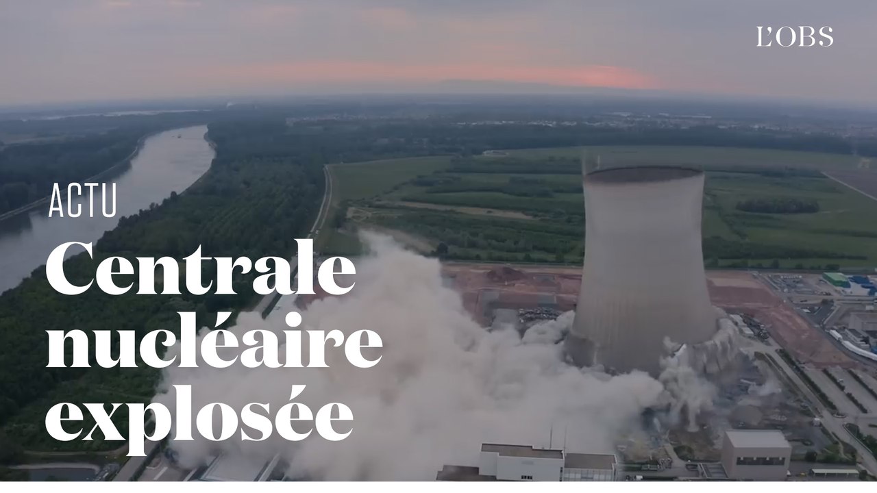 La spectaculaire explosion des tours de la centrale nucléaire allemande de Philippsburg