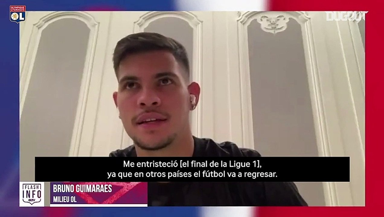 Bruno Guimarães lamenta la conclusión de la Ligue 1 19/20