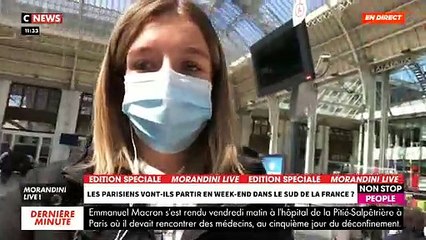 Coronavirus - En direct, l'envoyée spéciale de "Morandini Live" constate qu'il n'y a aucun contrôle ce midi pour faire Paris/Marseille en train - VIDEO