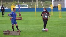 Entrenamiento individual de los jugadores de Osasuna en las instalaciones de Tajonar