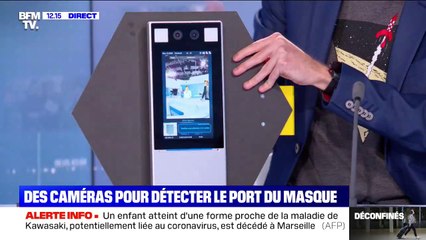 Cette caméra contrôle la température et détecte le port du masque