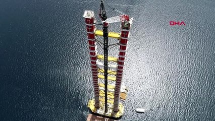 ÇANAKKALE 1915 Çanakkale Köprüsü ayaklarına son bloklar konuyor