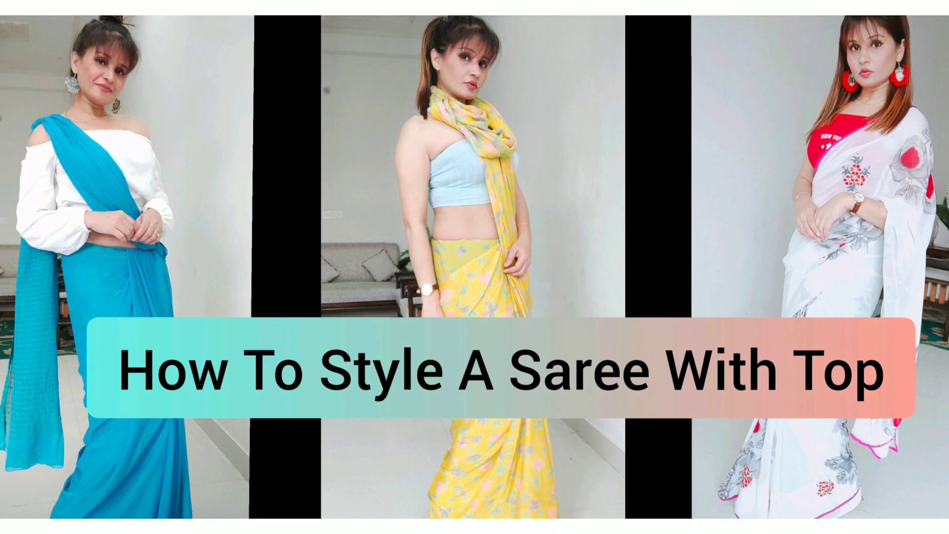 How To Style Your Saree With Crop Top!!!