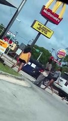 Fast Food Parking Lot Turns Into Fight Club