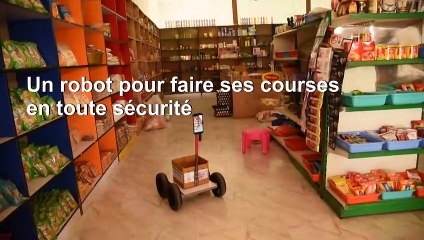 En Inde, un robot pour faire ses courses et maintenir les distances
