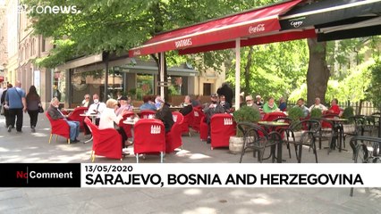 شاهد: عودة الحياة تدريجيا لمقاهي ومطاعم سراييفو