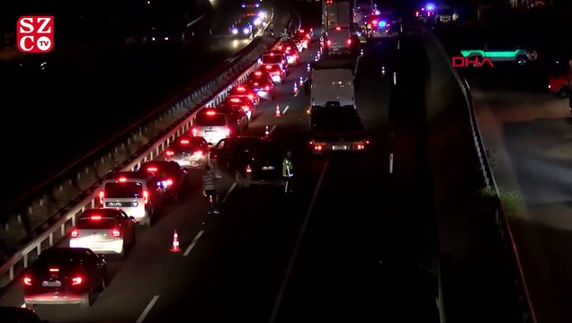 Yasak öncesi uzun araç kuyrukları oluştu