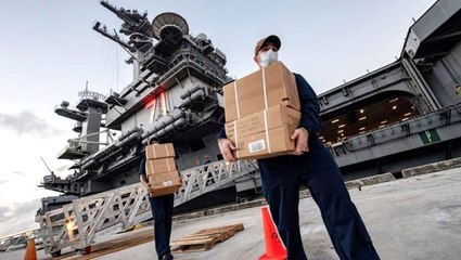 ABD Donanması'na bağlı USS Theodere Roosevelt uçak gemisinde ikinci koronavirüs dalgası korkusu yaşanıyor