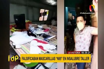 Intervienen local donde se fabricaban mascarillas “bamba” en La Victoria
