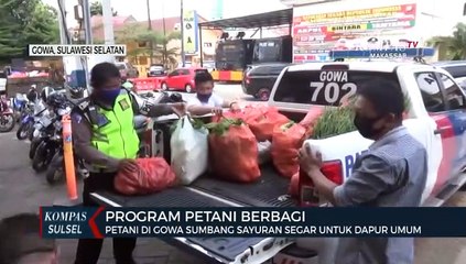 Petani Di Gowa Sumbang Sayuran Segar Untuk Dapur Umum