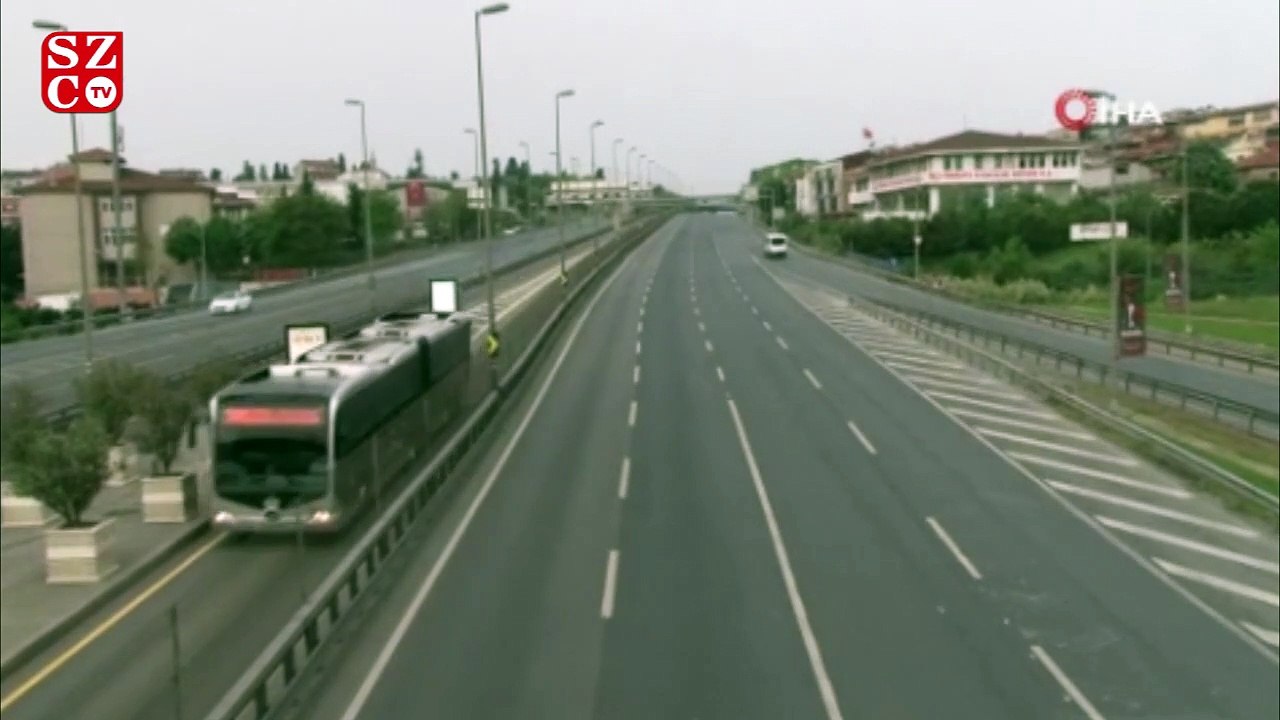 Kısıtlamanın ilk sabahında yollar boş kaldı