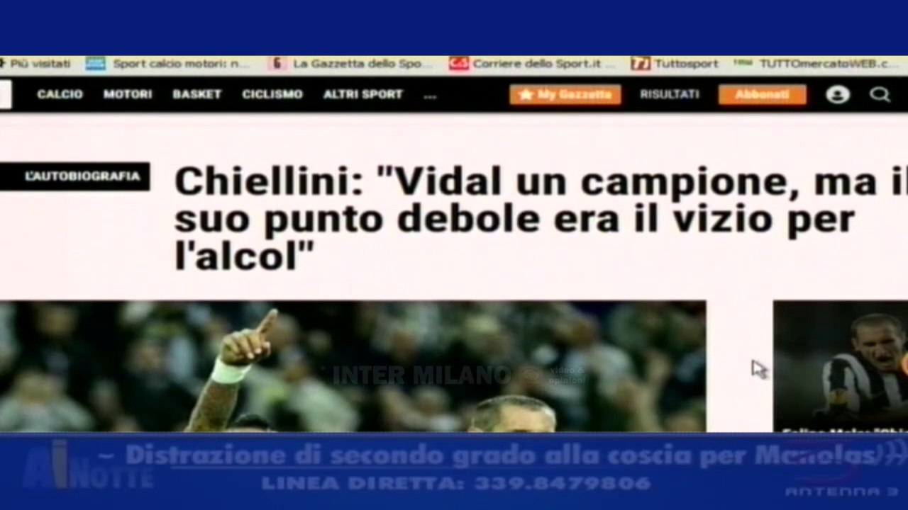 CHIELLINI: DOPO LE RIVELAZIONI SU CONTE E IL SUO APPRODO ALL'INTER, ORA COSA DICE DI VIDAL?
