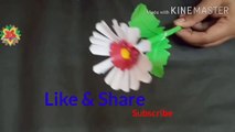Easy paper flower/DIY- flowers/how to make paper flower at home/DIY/DIY crafts/paper craft/easy craf