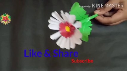 Easy paper flower/DIY- flowers/how to make paper flower at home/DIY/DIY crafts/paper craft/easy crafts