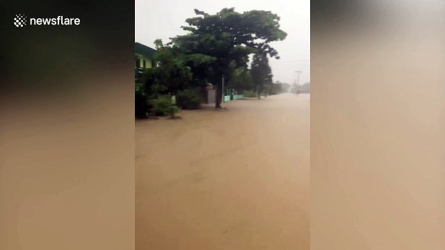 Typhoon Vongfong causes severe flooding in the Philippines as residents evacuated