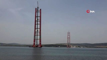 1915 Çanakkale Köprüsü'nün ayaklarında son bloklar konuluyor