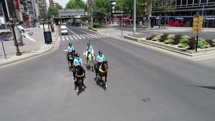 Ankara'da kısıtlamanın ilk gününde atlı polisler de görev yaptı