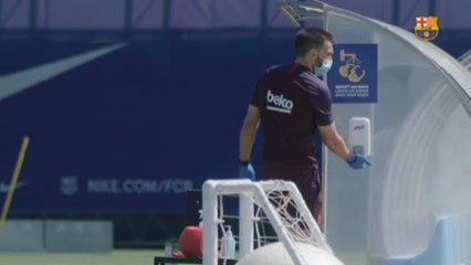 El Barça sube la intensidad en el último entrenamiento de la semana