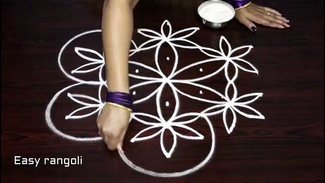 chukkala muggulu ,designs with 7x4 dots , 7 dots kolam designs , easy rangoli,designs with dots