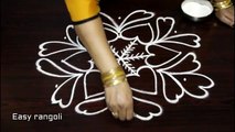 chukkala muggulu, with 5 dots,    easy rangoli ,designs,    simple kolam, designs ,with dots