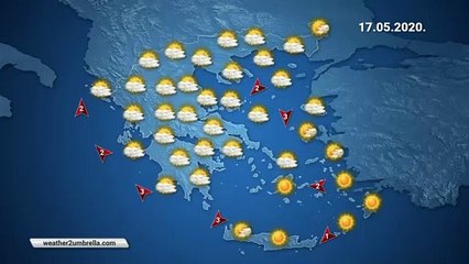 Η πρόγνωση του καιρού για την Κυριακή 17-05-2020
