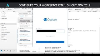 Configure your workspace email on Outlook 2019