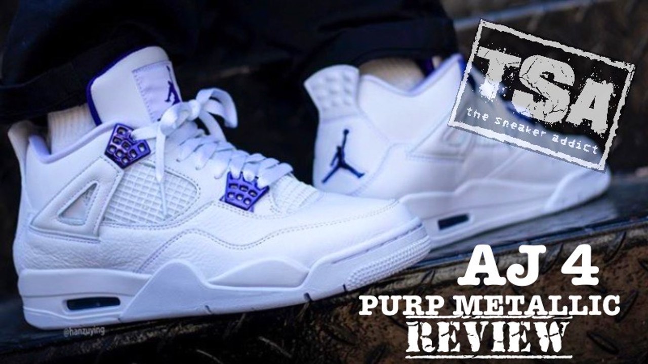 Air Jordan 4 Metallic Purple 2020 Retro Sneaker...