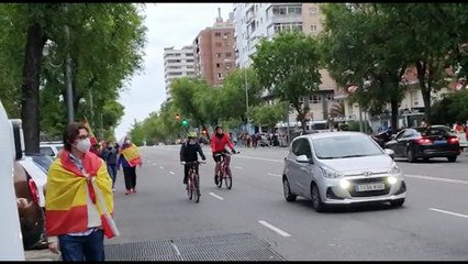 Protestan contra el Gobierno en la calle Príncipe de Vergara (Madrid)