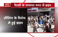 Delhi: Traders, police clash during MCD's sealing drive in Lajpat Nagar