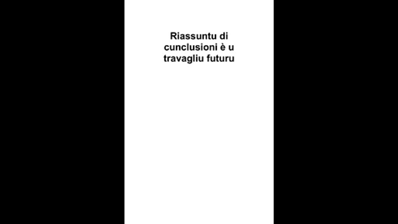 Riassuntu di cunclusioni è u travagliu futuru