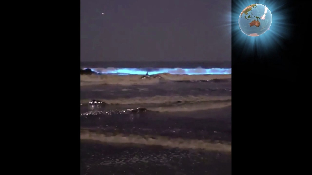glowing blue waves is a magical nature!