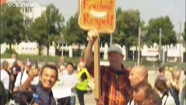 Coronavirus : des manifestants dénoncent des mesures liberticides