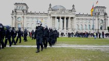Manifestación en Berlín contra las medidas del gobierno alemán